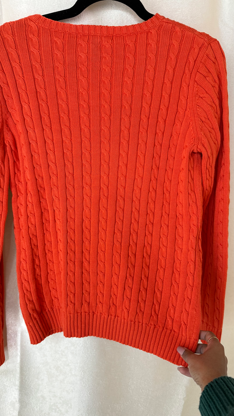 Miniatura: Ralph Lauren LRL Cotton V Neck Coral Cable Knit