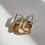 Thumbnail: Double Link | Two Tone Earrings