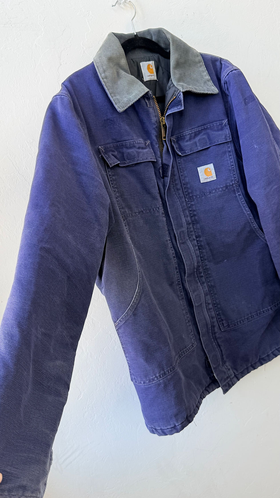 Thumbnail: Vintage Carhartt C01 Arctic Rugged Chore Quilted Navy Jacket- XL