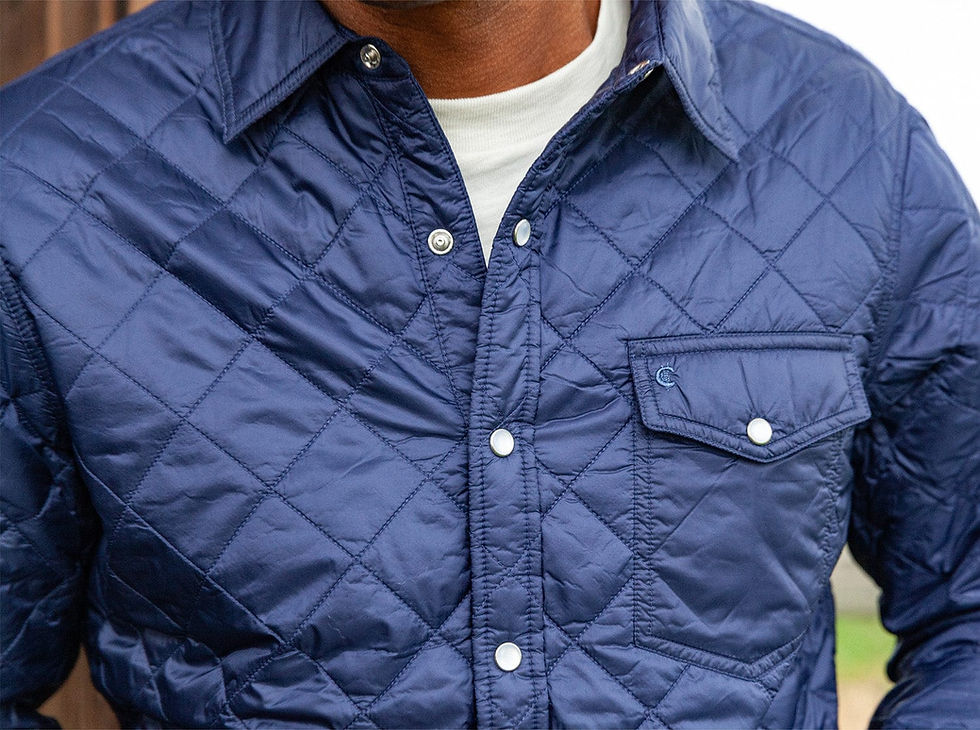 Miniaturbild: Tyler’s Criquet Men’s Quilted Shacket Navy
