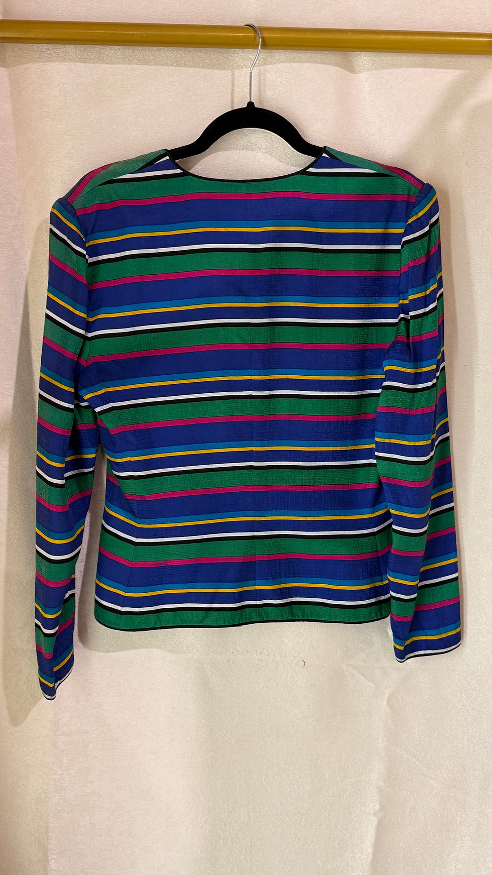 Прев'ю: Vintage Adrianna Papell 100% Silk Striped Jacket