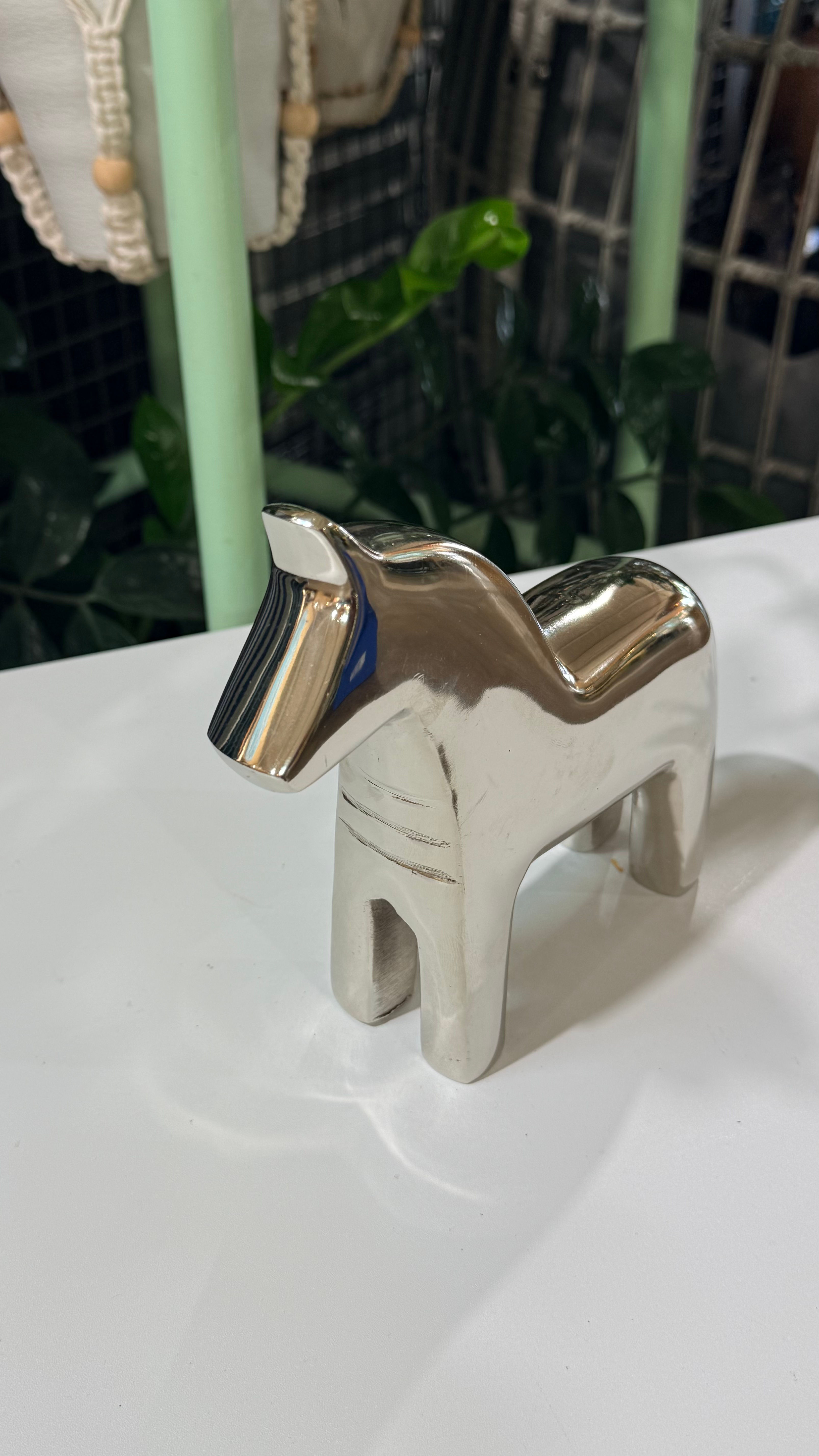 Swedish Design Icon: Aluminum Dala Horse Sculpture IKEA Finansiell