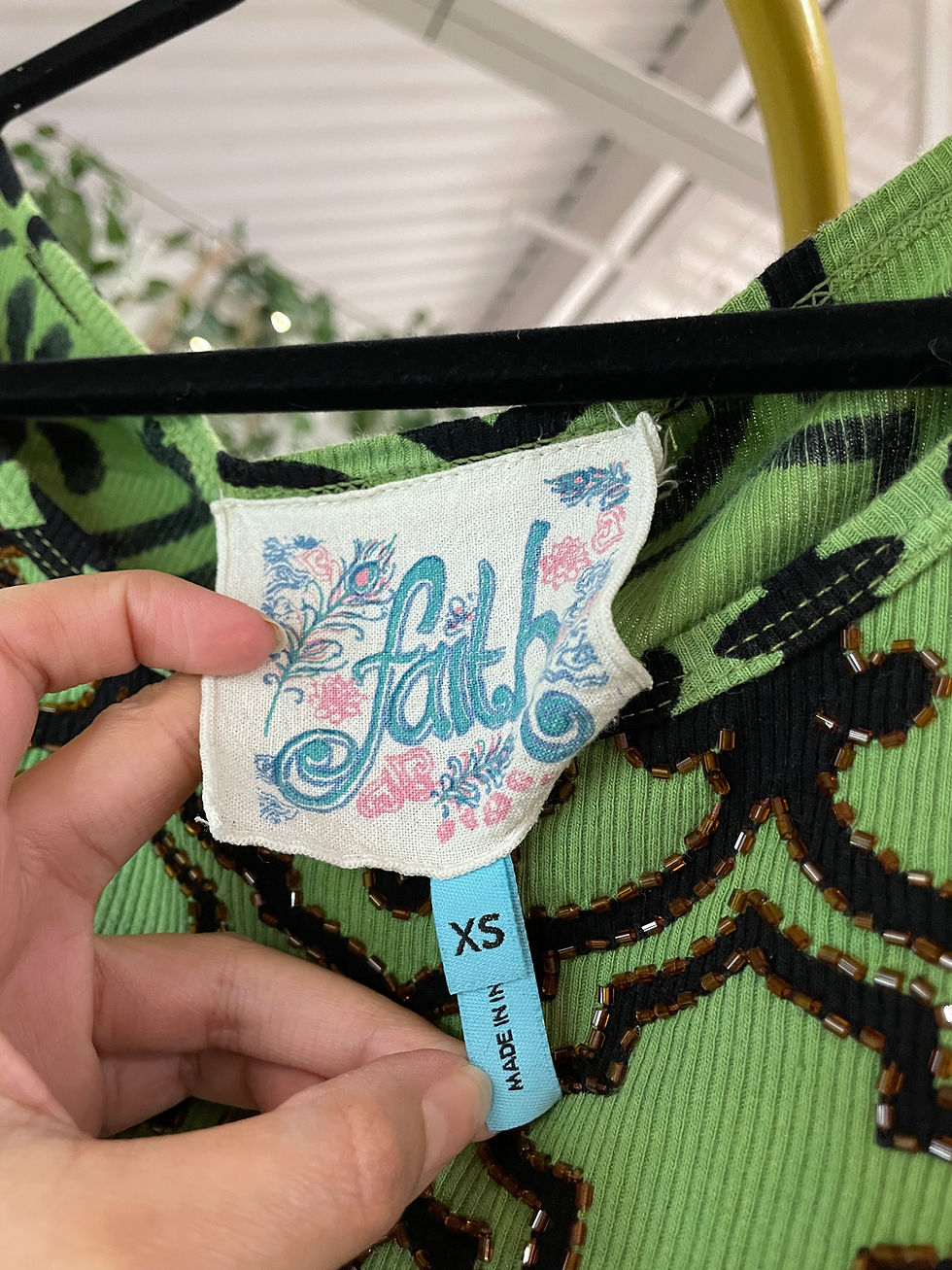 Thumbnail: RARE FIND** Y2K Vintage Faith Beads Embellished LS Top- XS