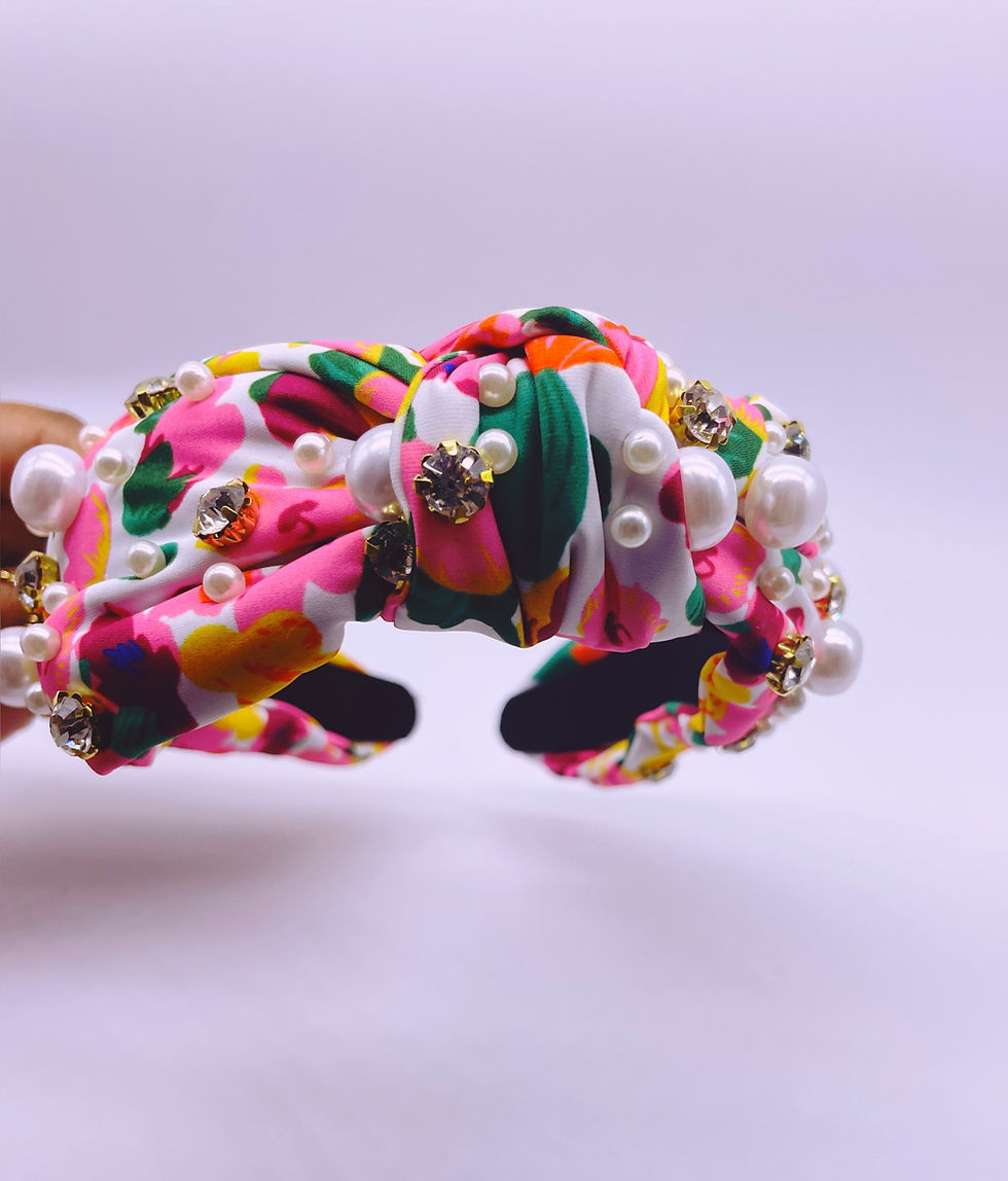 Прев'ю: Fun Floral | Stone Details Headband