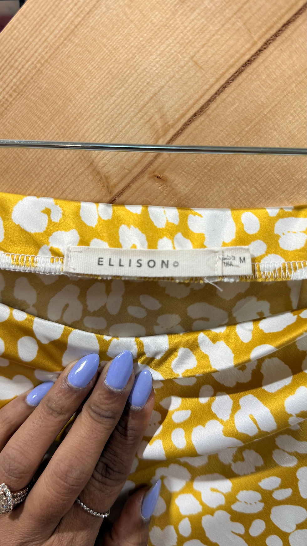 Thumbnail: Ellison Yellow White Printed Skirt- M