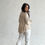 Thumbnail: Pure Sophistication | Ecru Long Sleeve Pleated Blouse