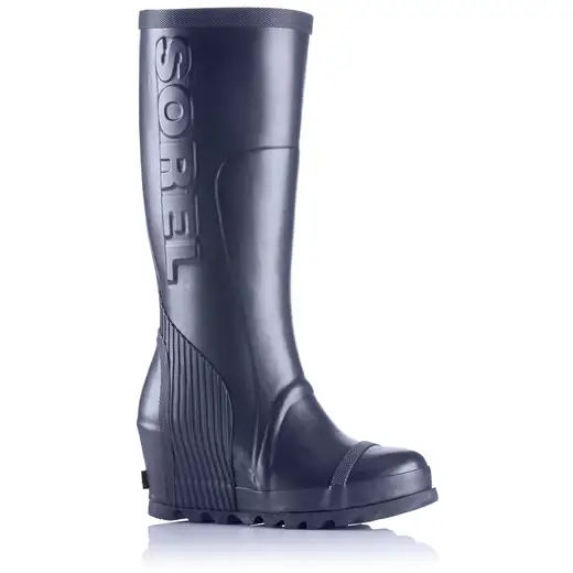 Sorel Joan Rain Wedge Tall Boots Navy- 10