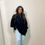 Прев'ю: Fireplace Cozy Babe | Black Oversize Sweater