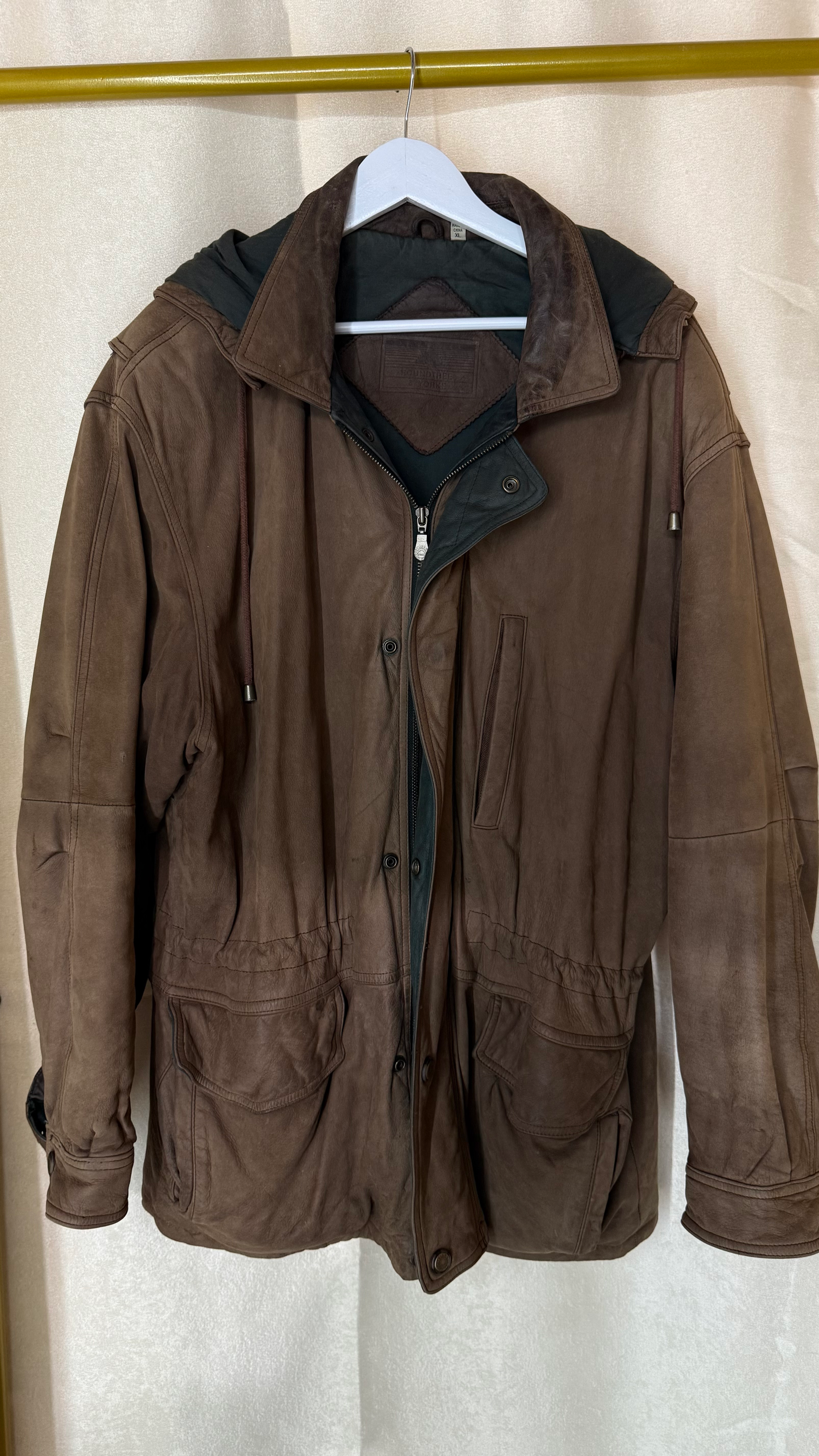 Dillards Roundtree & Yorke Leather Vintage Jacket Men’s