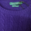 Thumbnail: Ralph Lauren 100% Cashmere Purple Cable Crew Sweater