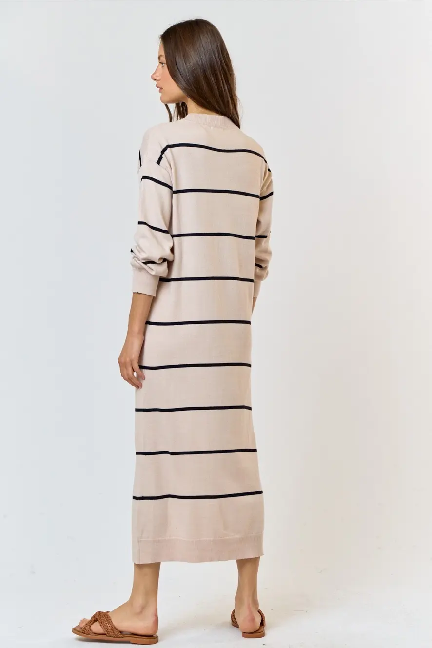 Thumbnail: Just Vibin | Stripe Sweater Maxi Dress