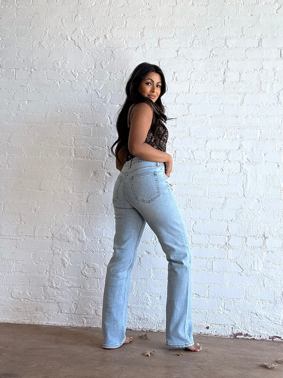Thumbnail: Straight Comfort | Light Wash Straight Leg Jeans