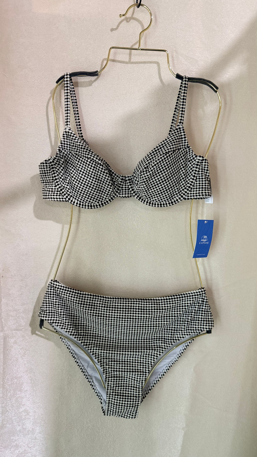 Thumbnail: Cupshe Bella Coast Checkered Bikini Set- M