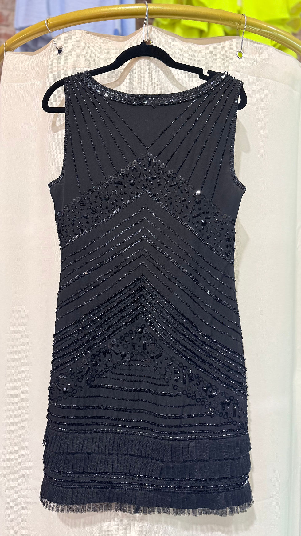 Прев'ю: Phoebe Vintage sequin Dress Black- 4