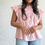 Thumbnail: Easy N Breezy | Pink Cotton Flutter Sleeve Top