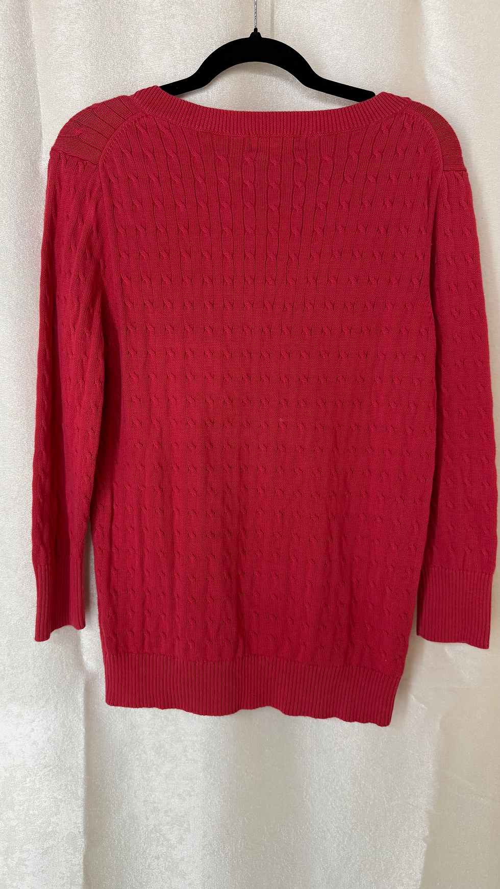 Miniatura: Polo Ralph Lauren Jeans Red Cotton V Neck Cable Knit