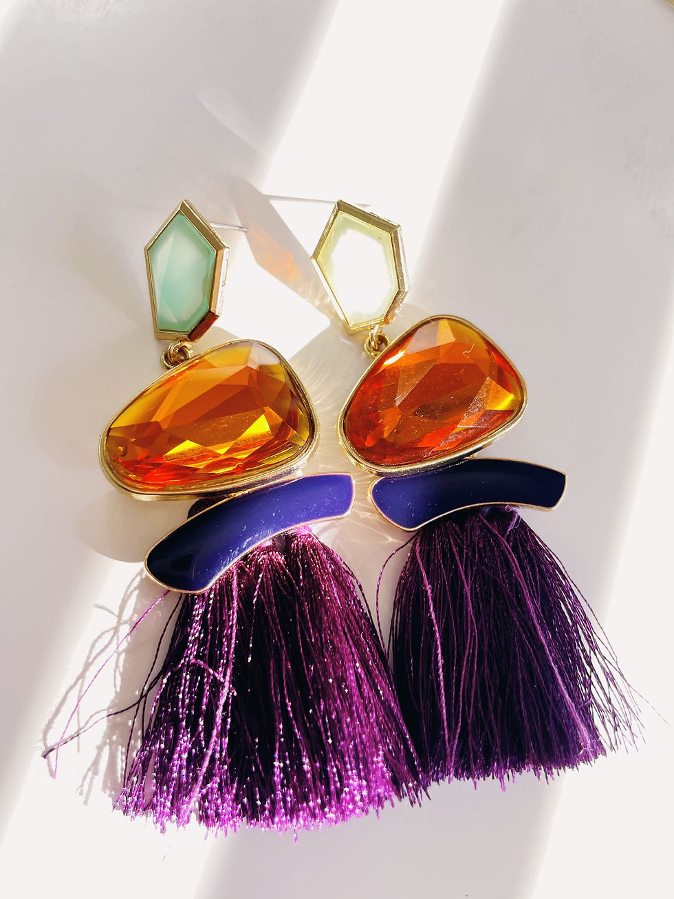 Get Noticed | Purple Tassel Earrings