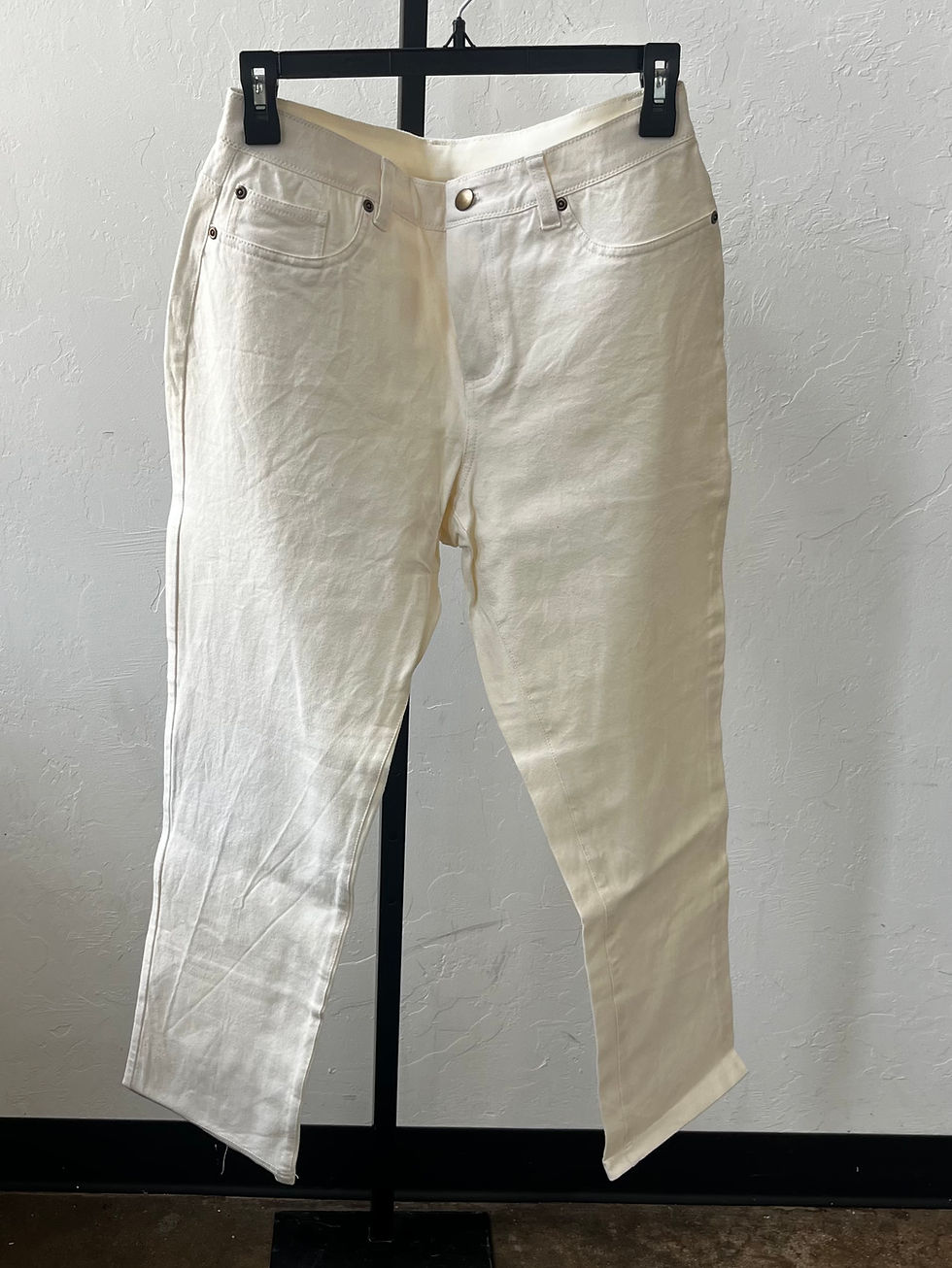 Thumbnail: Chico's Straight Ankle Jeans Short in Sea Salt - Sz.1  
