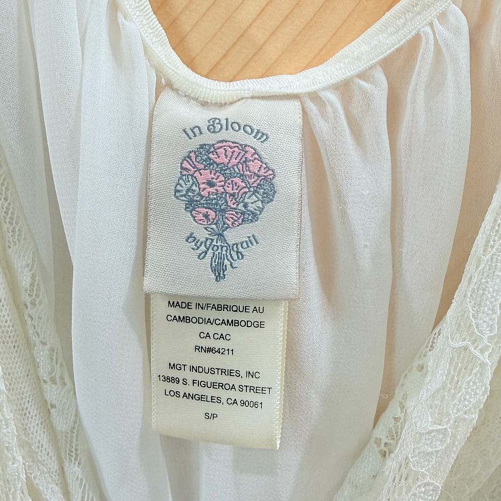 Thumbnail: In Bloom by Jonquil White Lace Chiffon Nightgown- S