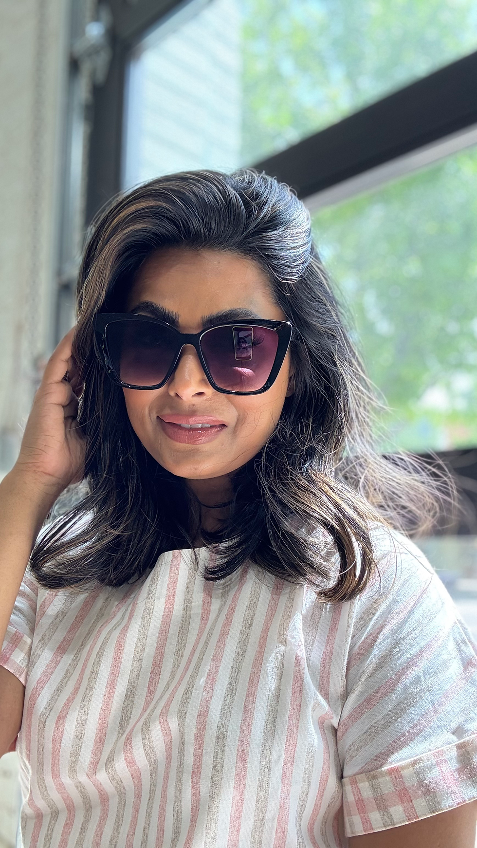 Miniatura: So Fun | Square Purple Unisex Sunglasses