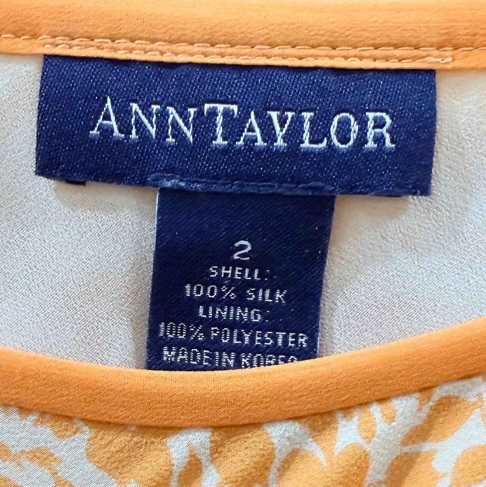 Thumbnail: Ann Taylor Orange Floral Pure Silk Skirt- 2