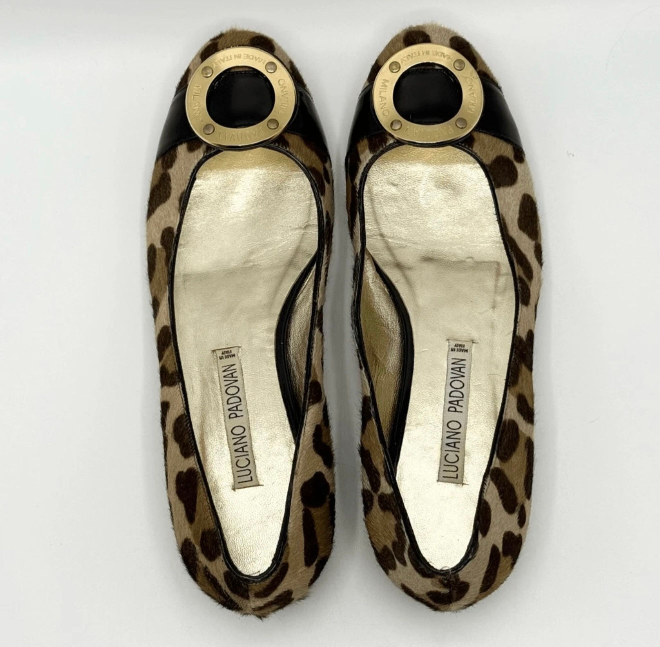 Luciano Padovan Calf Hair Cheetah Flats | 36.5