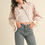 Miniatura: So Cute | Bow Detail Pink Floral Quilted Jacket