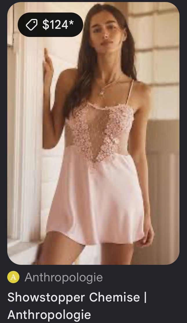 Thumbnail: Anthropologie Showstopper Chemise Pink Slip Retails:$124.00 - S