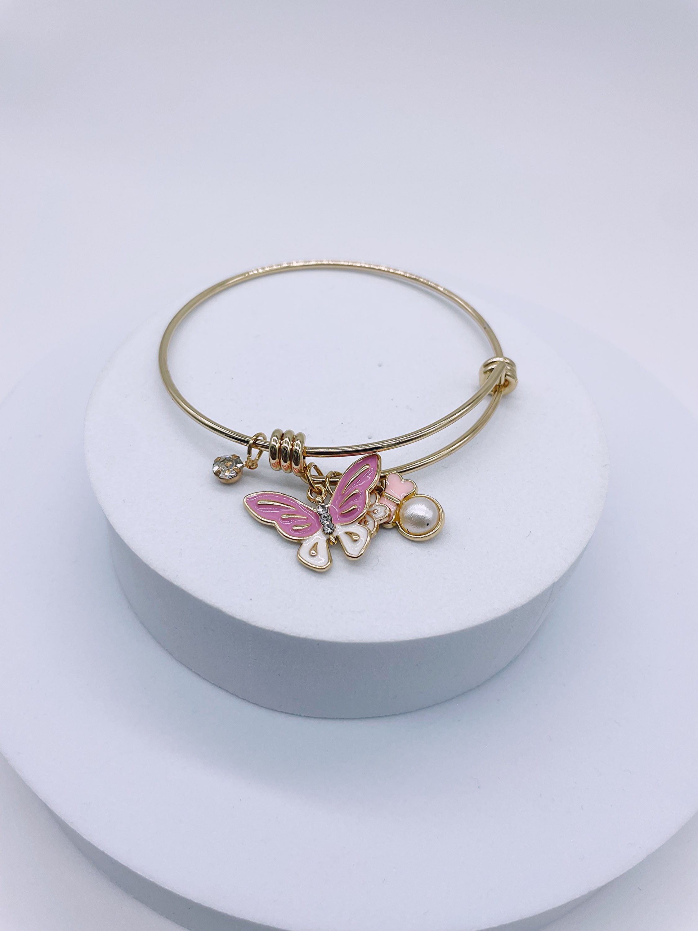 Butterfly Charm Minimal Bracelet