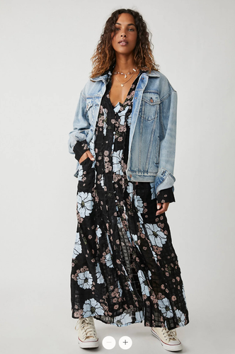 free people back at it maxi dress Free People Back At It Maxi Dress in Black Combo MSRP:$198
