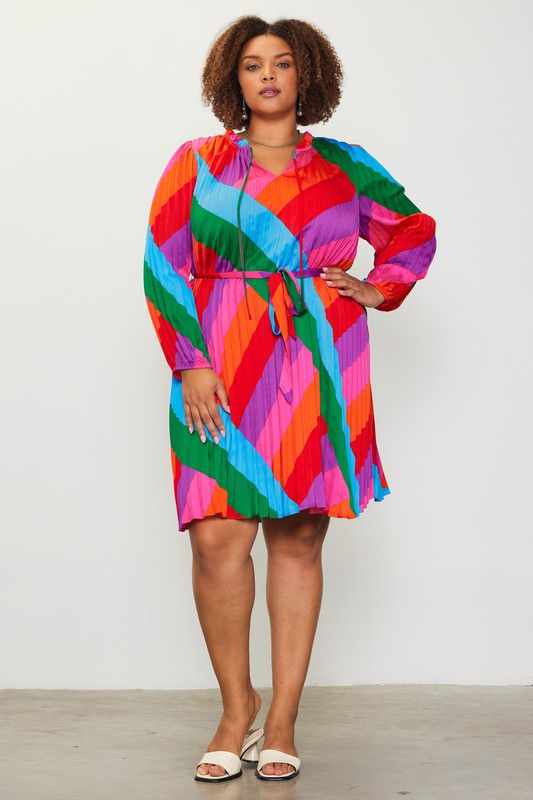 Thumbnail: Beautiful Color Play | Multi Pleated Dress