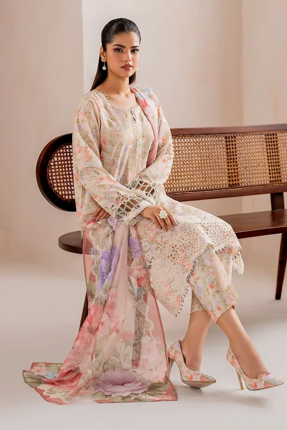 Thumbnail: BQU-UF-718 BAROQUE UNSTITCHED LAWN