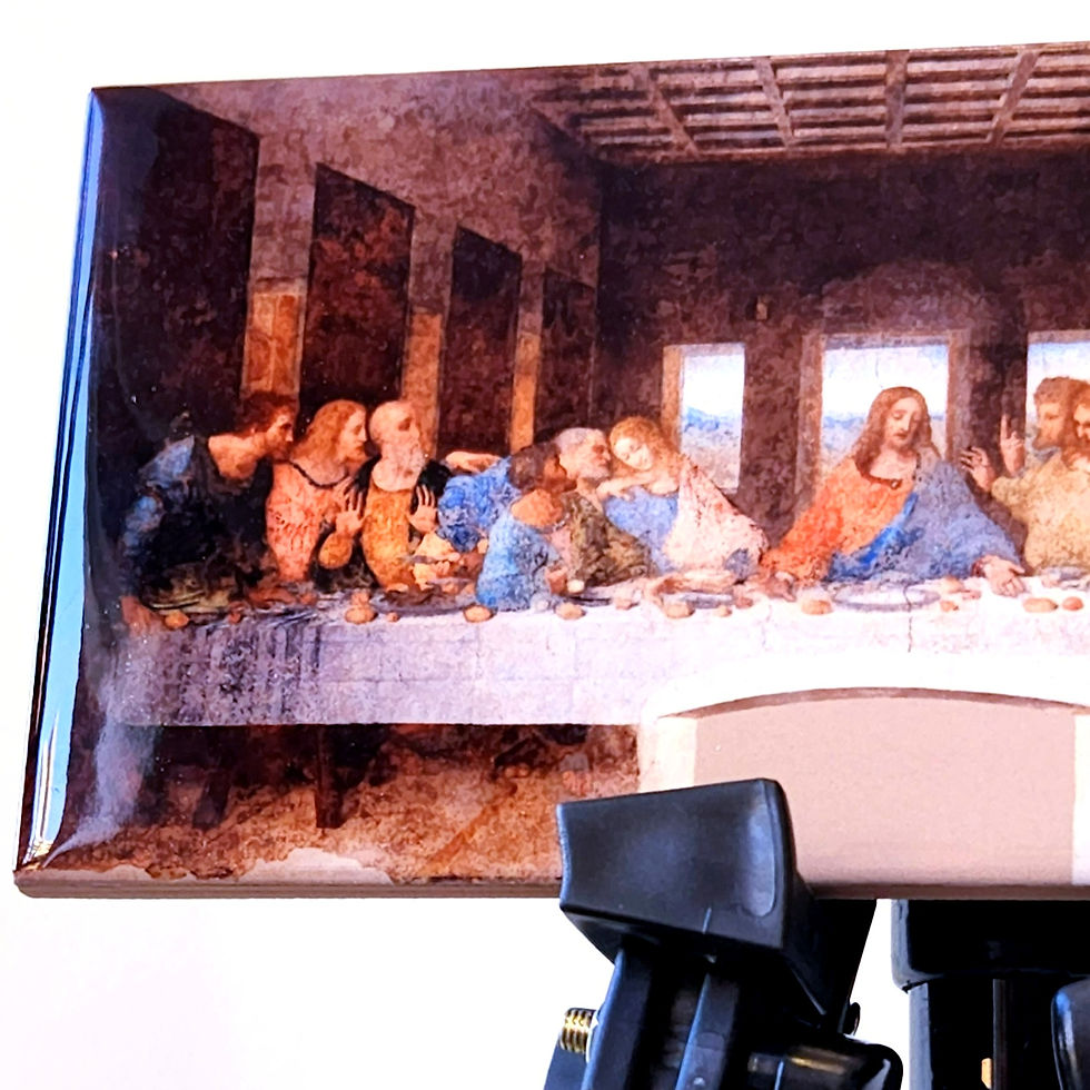 santa ceia, leonardo da vinci, última ceia, obra de arte, azulejo, réplica, pintura, obra de arte, jesus cristo, apóstolos