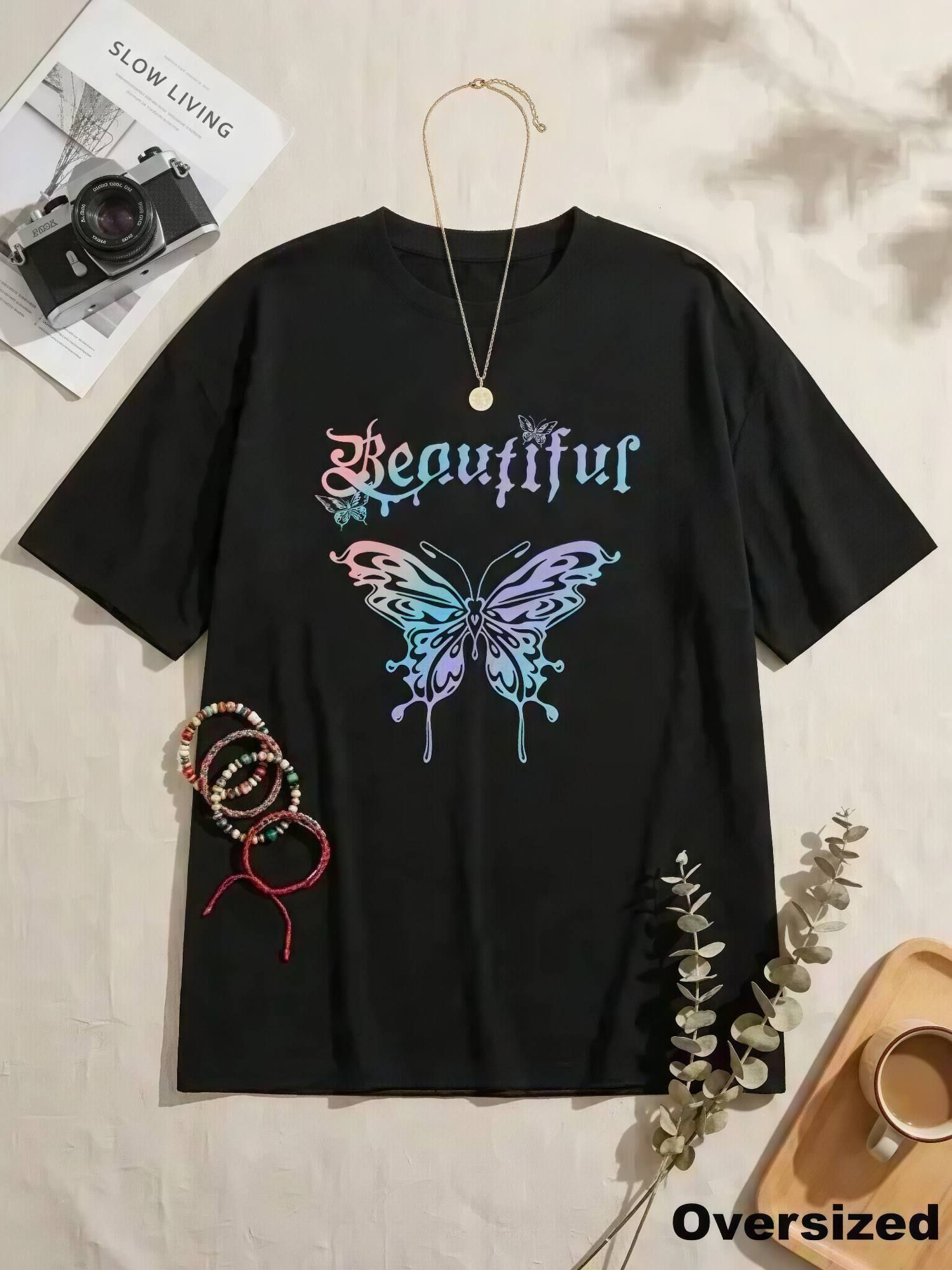 Fashion Womens T-shirt Cotton Print Casual