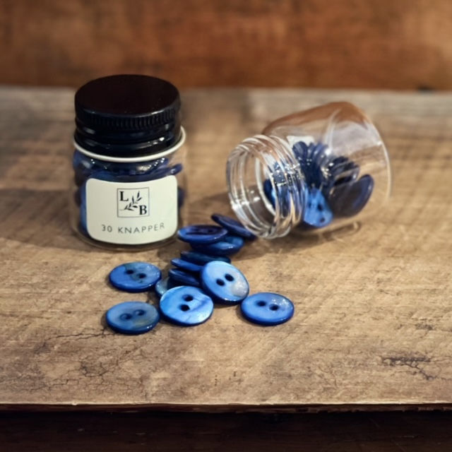 Perlemorknapper Blå (30 stk)