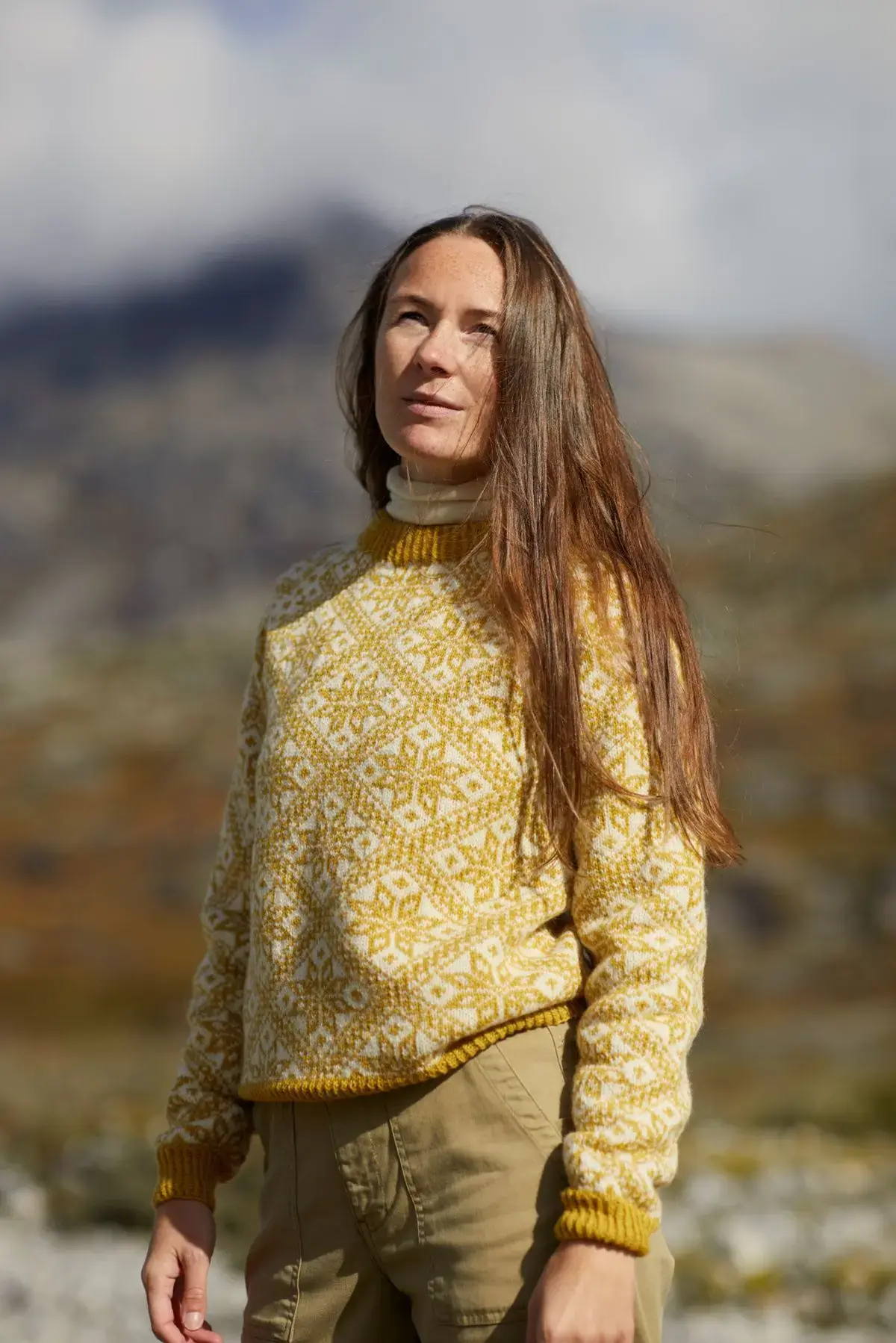 Rauma oppskrift: Fjellgenser Dame i Finull (XS-3XL)