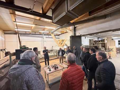 Johannes Gehringer beim Expertentalk in der Holzwerkstatt Gehringer