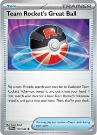 175/182 Team Rocket's Great Ball - Normal Pokémon TCG card