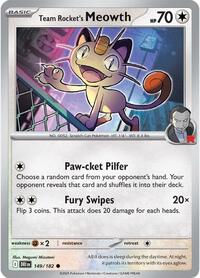149/182 Team Rocket's Meowth - Normal Pokémon TCG card