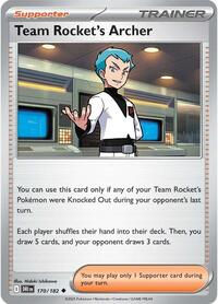 170/182 Team Rocket's Archer - Reverse Holofoil Pokémon TCG card