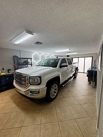 GMC Sierra White ready for detail