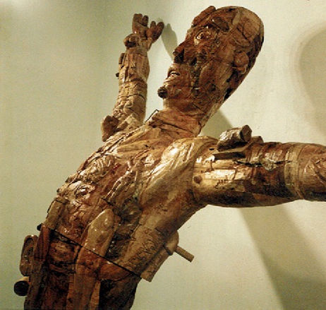 月を視る男　細部