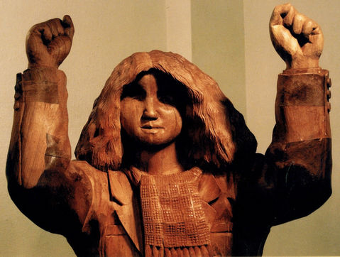 まき子ちゃんの像　細部