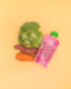 Product photography of Baby food brand highlighting the ingredients
