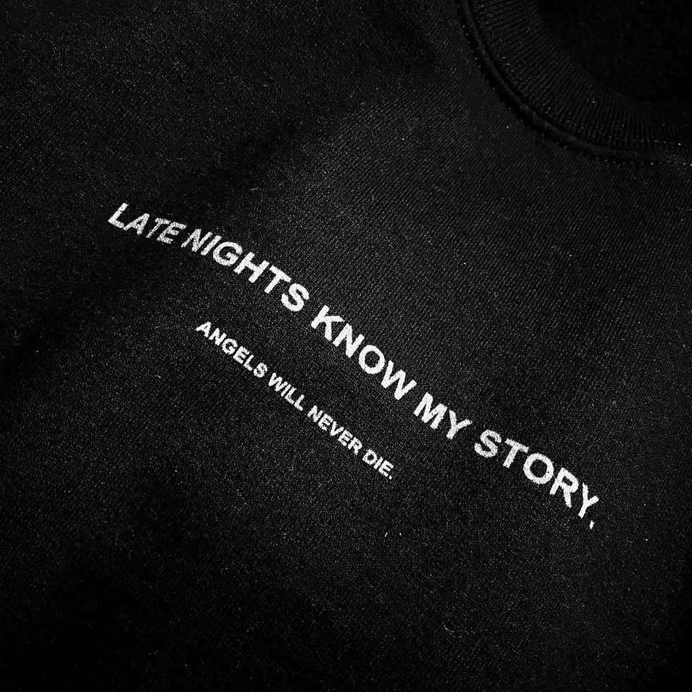 Thumbnail: Angels Will Never Die - Sweatshirt (Black)