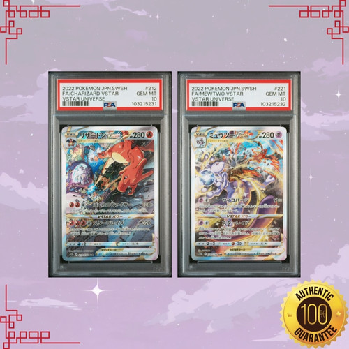 Charizard 212/172 and Mewtwo 221/172 VSTAR Universe Japanese