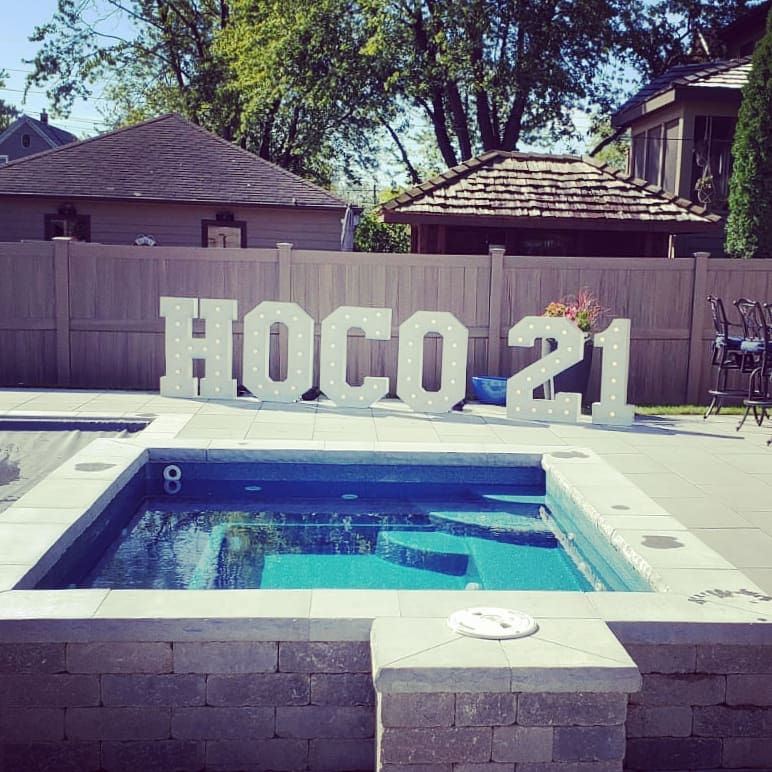 Marquee Letters_HOCO_ Yellow Shoes Event Rentals 2