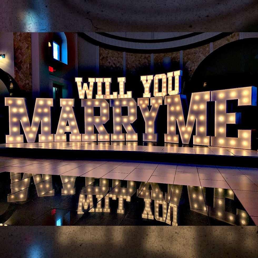 Marquee letters for rent by Yellow Shoes