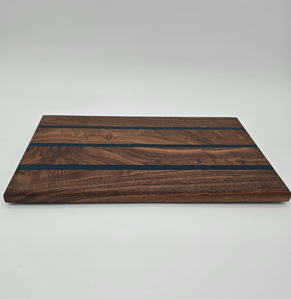 Thumbnail: Midnight Stripe Cutting Board – Black Walnut & Blue Epoxy