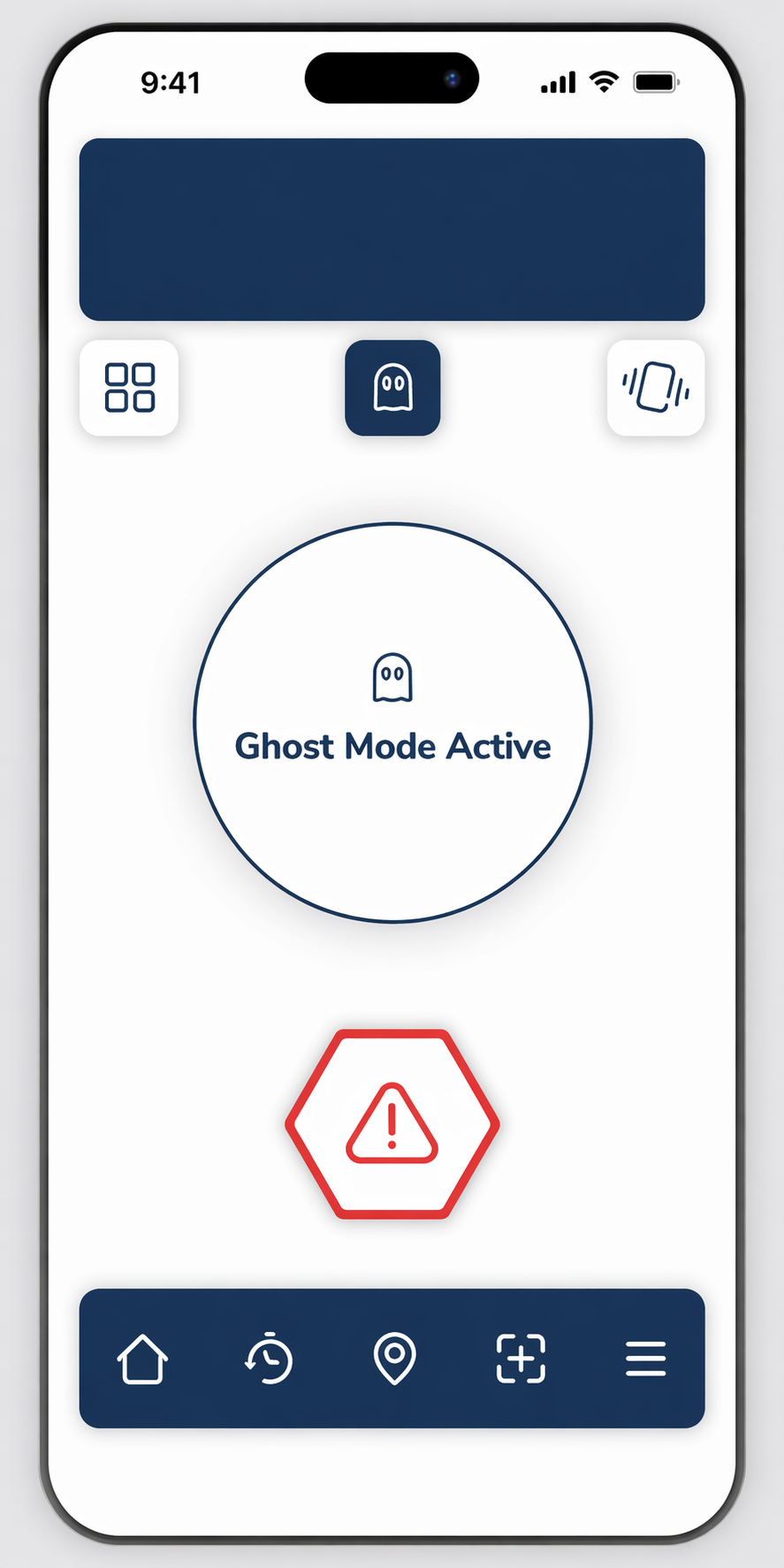 Minimalist ghost mode UI design.png